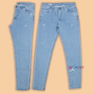 شلوار جین آبی روشن سایز بزرگ مردانه ( 4158 )