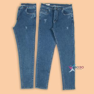 شلوار جین آبی لی سایز بزرگ مردانه ( 4143 )