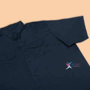 پیراهن کتان آستین کوتاه سوپر سایز مردانه ( 2308 )