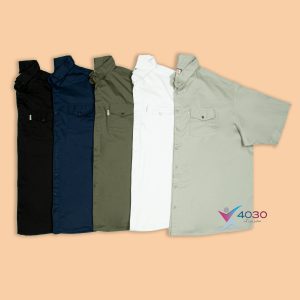 پیراهن کتان آستین کوتاه سوپر سایز مردانه ( 2308 )