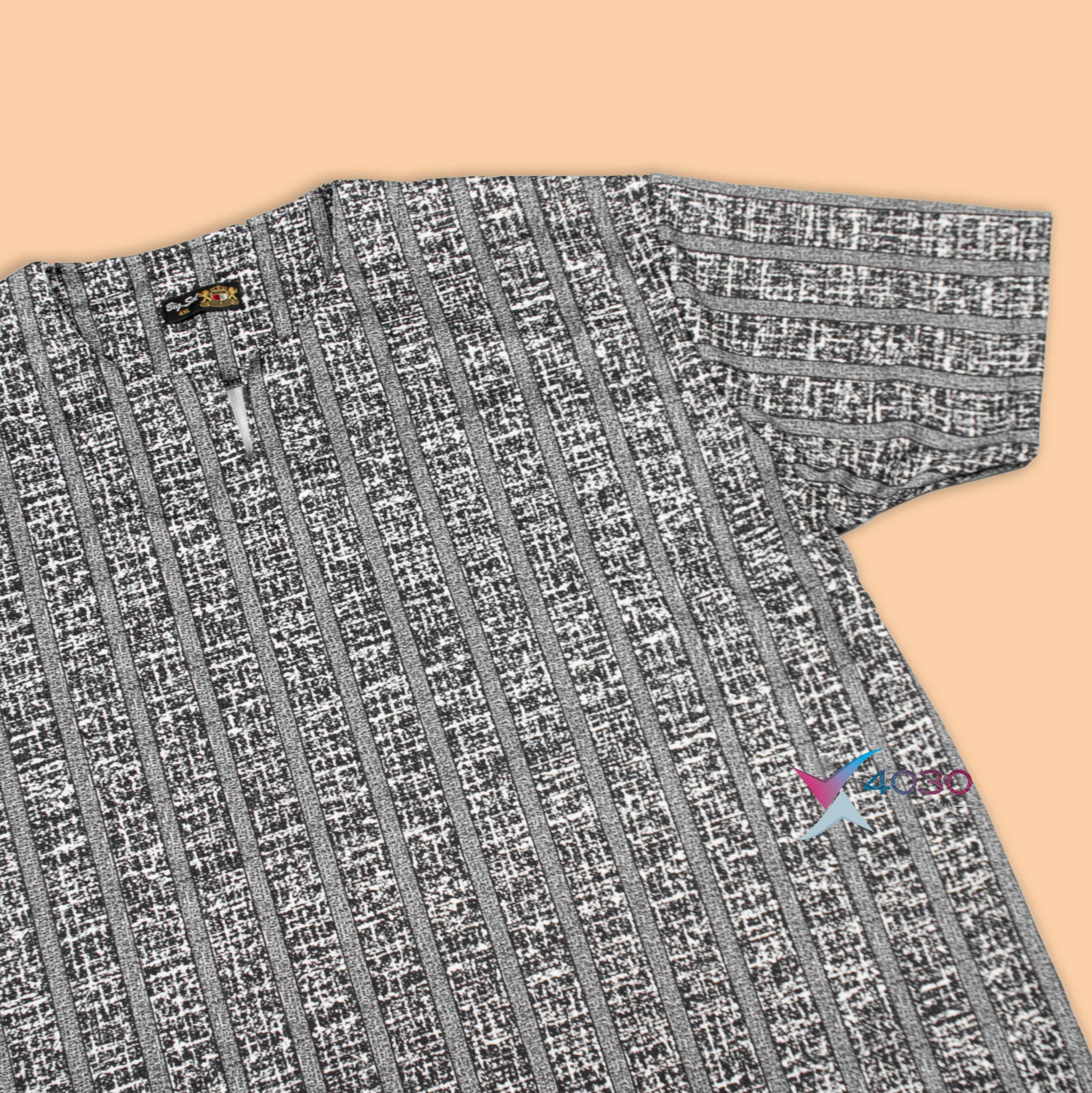 تیشرت یقه کوبایی سایز بزرگ مردانه ( 537 ) - Image 2