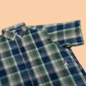 پیراهن جین آستین کوتاه سایز بزرگ مردانه ( 2334 )