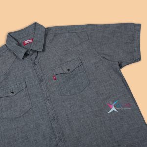 پیراهن جین آستین کوتاه سایز بزرگ مردانه ( 2336 )