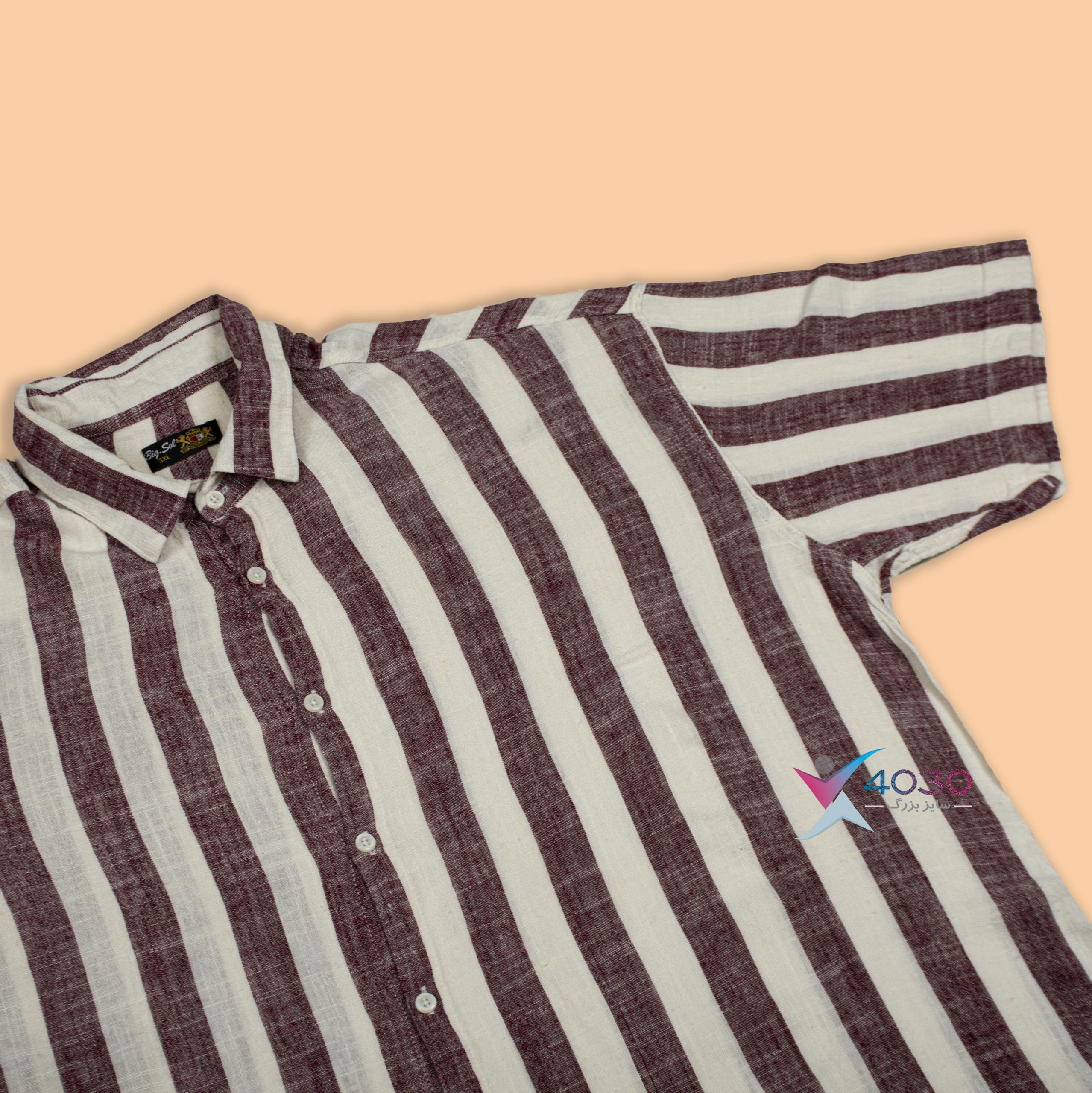 پیراهن آستین کوتاه سایز بزرگ مردانه ( 2354 ) - Image 2