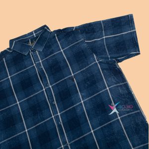 پیراهن جین آستین کوتاه سایز بزرگ مردانه ( 2350 )