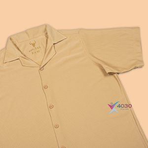 پیراهن یقه انگلیسی آستین کوتاه سایز بزرگ مردانه ( 2384 )