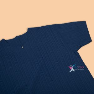 تیشرت کراش یقه کوبایی سایز بزرگ ( 865 )