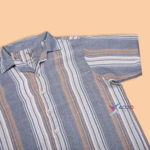 پیراهن یقه انگلیسی آستین کوتاه سایز بزرگ مردانه ( 2395 )