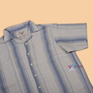 پیراهن یقه انگلیسی آستین کوتاه سایز بزرگ مردانه ( 2392 )