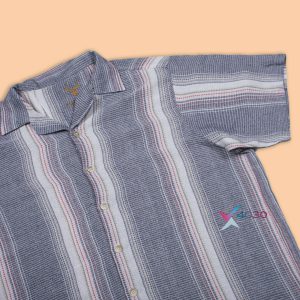 پیراهن یقه انگلیسی آستین کوتاه سایز بزرگ مردانه ( 2393 )