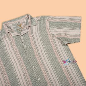 پیراهن یقه انگلیسی آستین کوتاه سایز بزرگ مردانه ( 2394 )