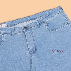 شلوار جین آبی روشن سایز بزرگ مردانه ( 4209 )