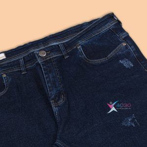 شلوار جین سرمه ای سایز بزرگ مردانه ( 4205 )