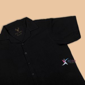 پیراهن یقه انگلیسی آستین کوتاه سایز بزرگ مردانه ( 2401 )