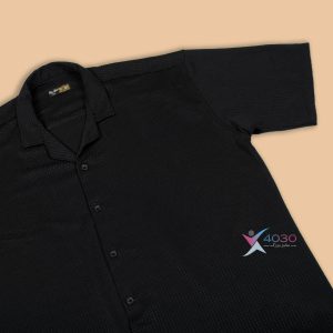 پیراهن یقه انگلیسی آستین کوتاه سایز بزرگ مردانه ( 2410 )