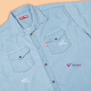 پیراهن جین زاپدار سایز بزرگ مردانه ( 2458 )