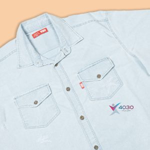 پیراهن جین زاپدار سایز بزرگ مردانه ( 2459 )
