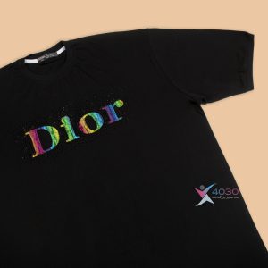تیشرت Dior نگین کوب سایز بزرگ ( 882 )