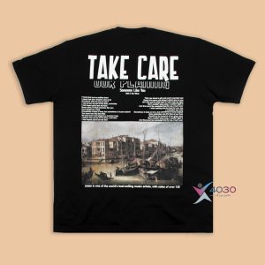 تیشرت TAKE CARE پشت طرح دار سایز بزرگ ( 958 )