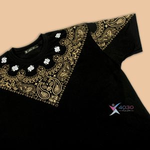 تیشرت طلاکوب بته جقه سایزبزرگ ( 130 )
