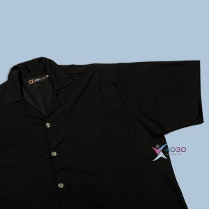 پیراهن یقه انگلیسی آستین کوتاه سایزبزرگ ( 2522 )