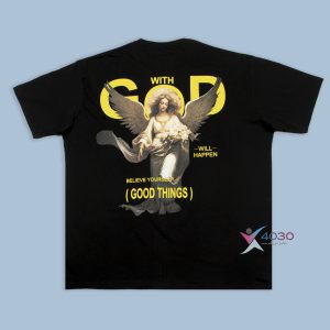 تیشرت GOD پشت طرح دار سایزبزرگ ( 141 )