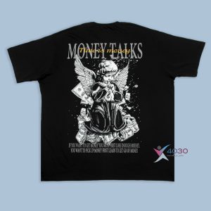 تیشرت MONEY TALKS پشت طرح دار سایزبزرگ ( 142 )