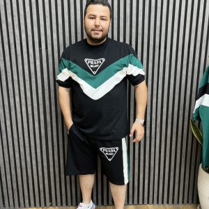 ست تیشرت و شلوارک PRADA اورجینال سایزبزرگ ( 8060 )