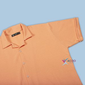 پیراهن یقه انگلیسی آستین کوتاه سایزبزرگ ( 2536 )