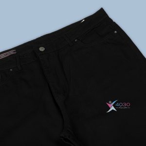 شلوار جین مام استایل مشکی Black سایزبزرگ ( 4313 )