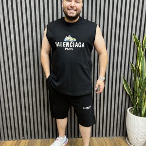 ست کاور و شلوارک بالنسیگا BALENCIAGA سایزبزرگ ( 8092 )