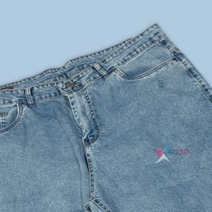 شلوار جین بگ Light blue سایزبزرگ ( 4336 )