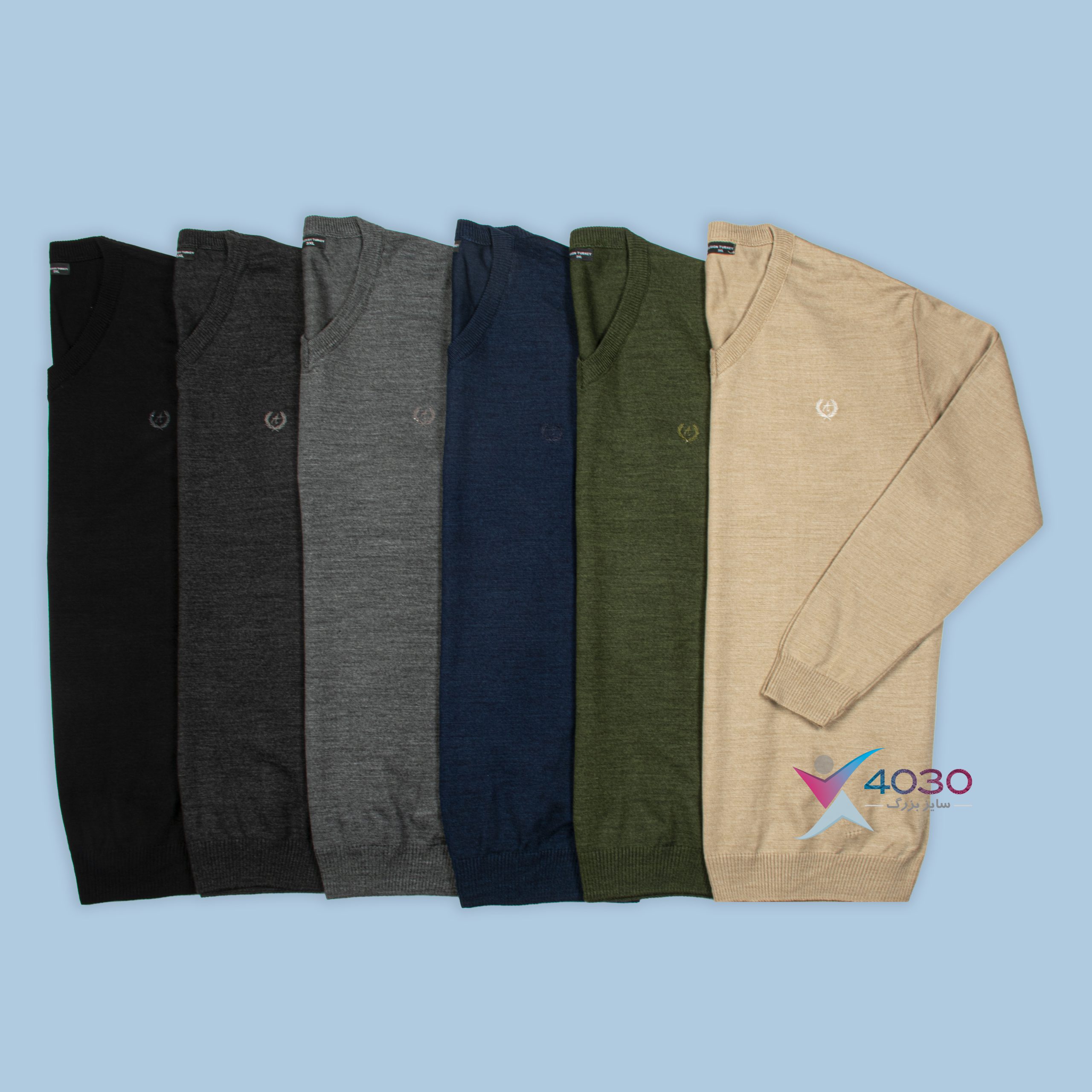 بلوز بافت یقه هفت سایزبزرگ ( 5258 )