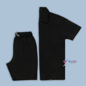 ست پولوشرت و شلوارک half zip سایزبزرگ ( 8116 )