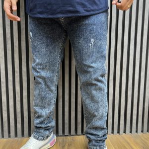 شلوار جین navy blue اورجینال سایزبزرگ ( 4352 )