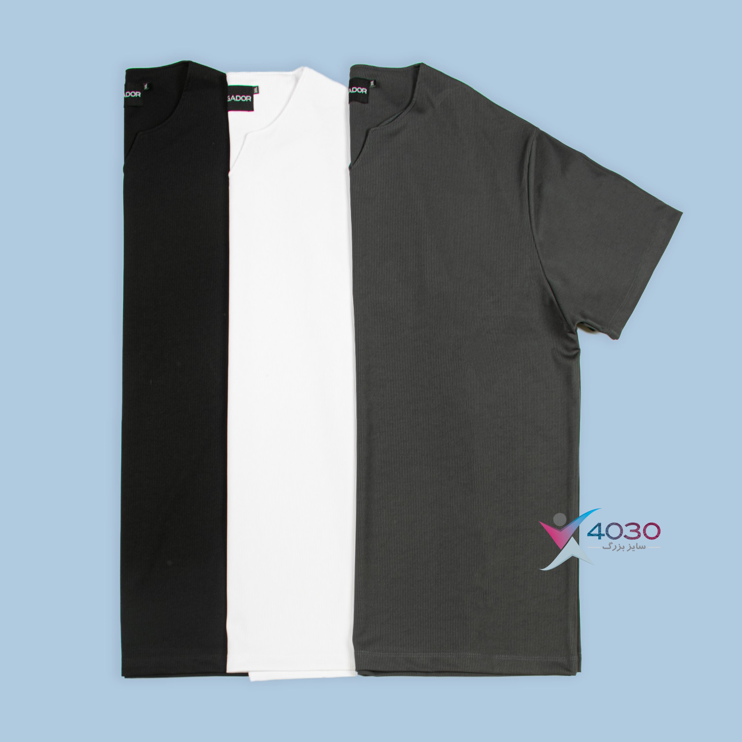 تیشرت یقه کوبایی سایزبزرگ ( 423 )