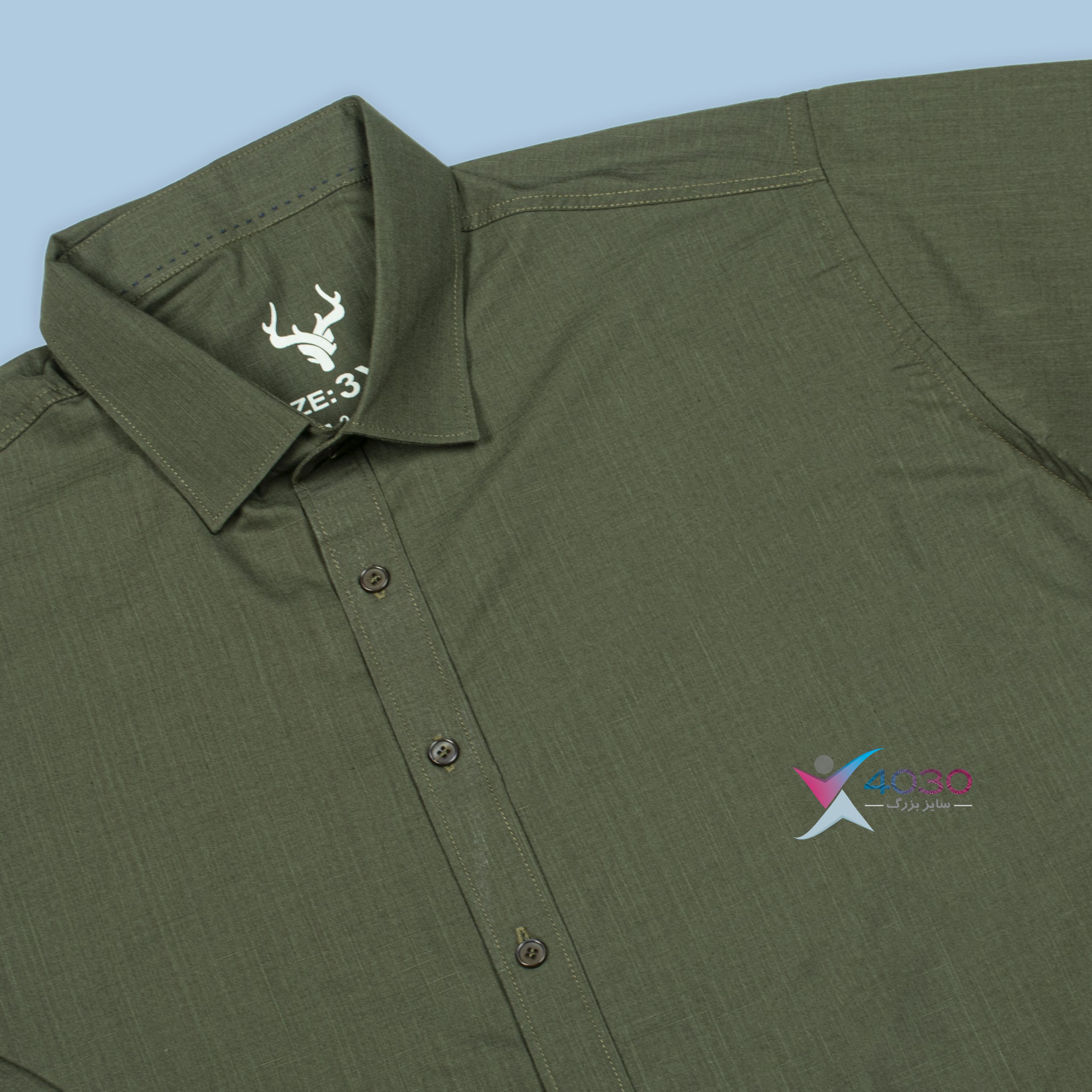 پیراهن Linen بیسیک سایزبزرگ ( 2723 ) - Image 11