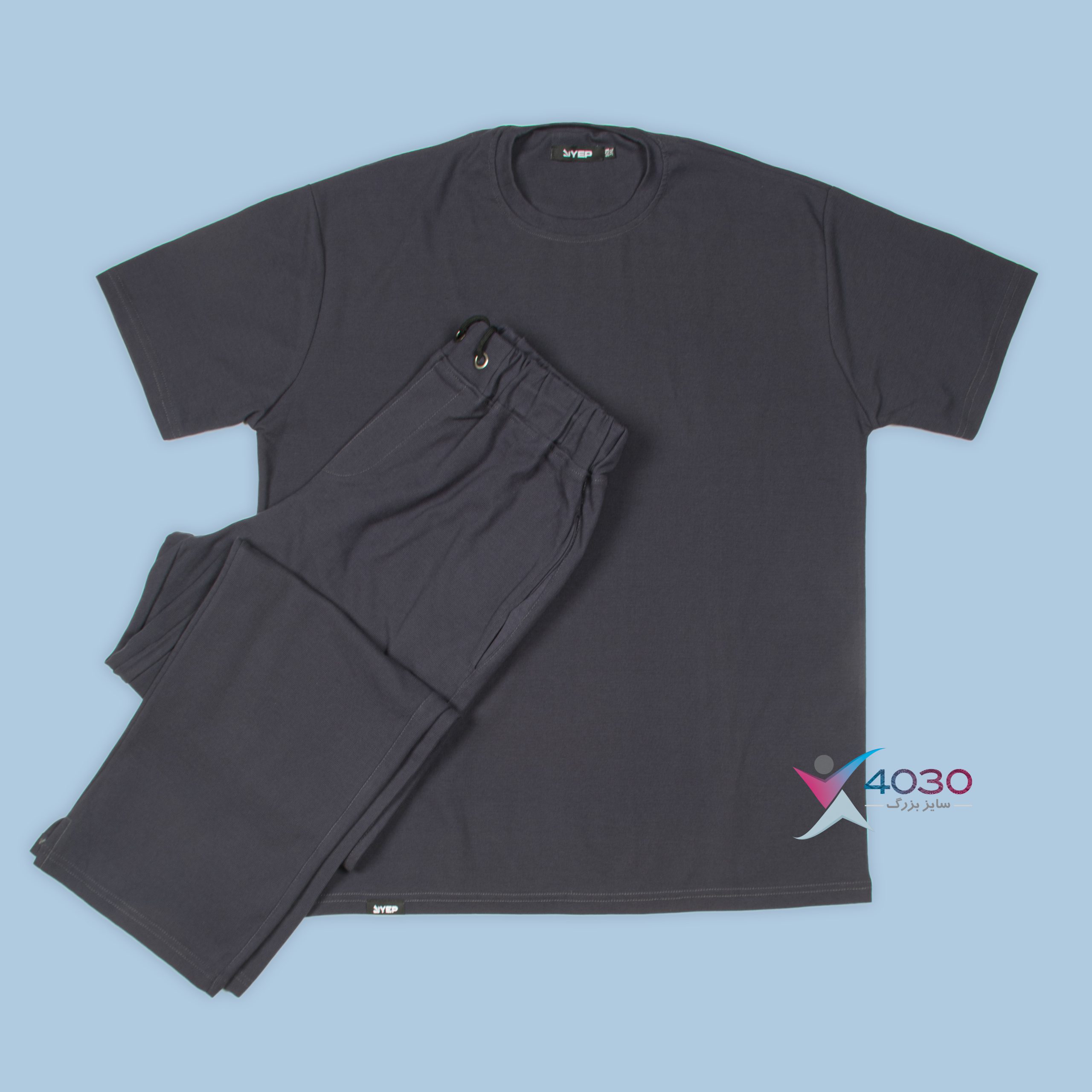 ست تیشرت و شلوار بیسکویتی YEP اورجینال سایزبزرگ ( 8260 )