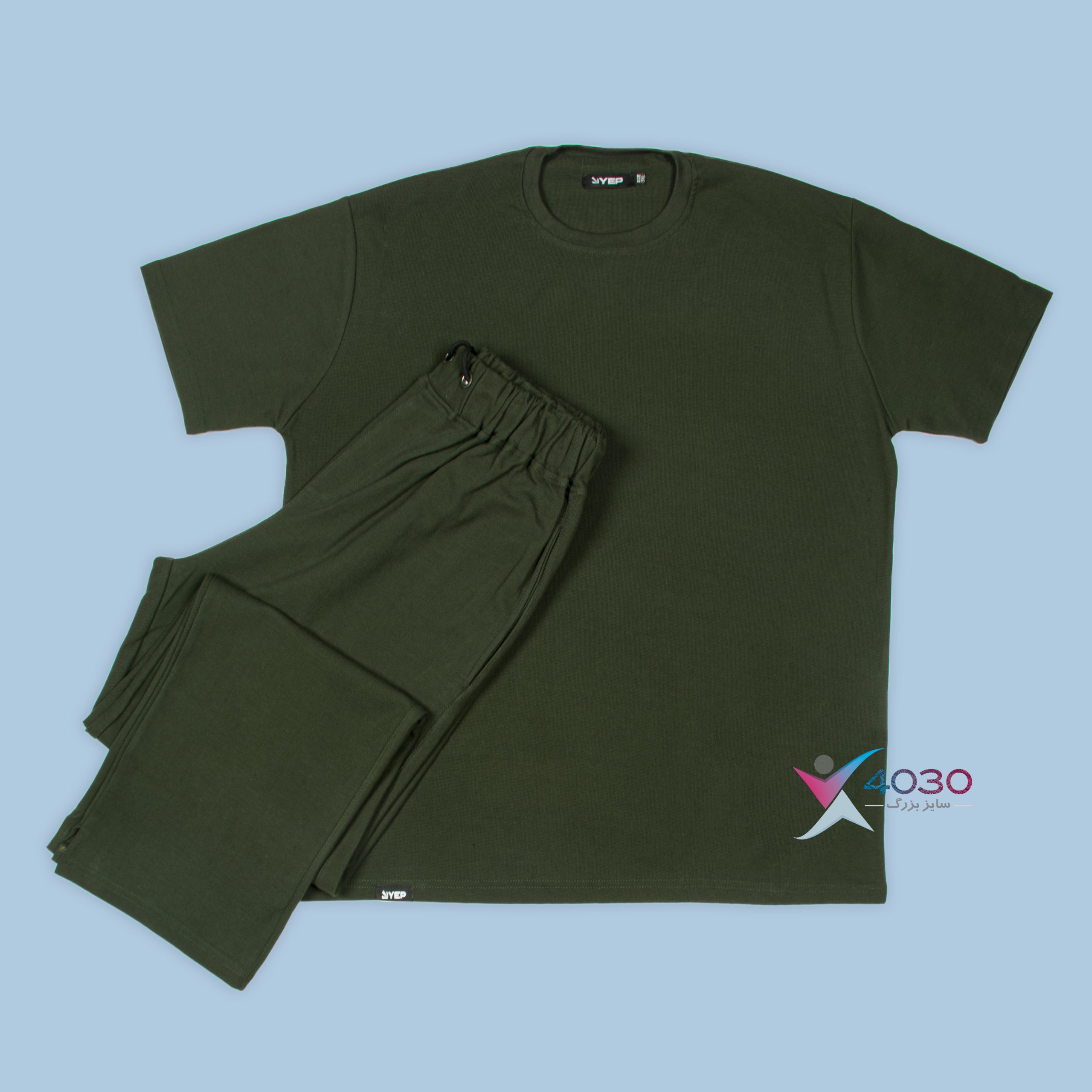 ست تیشرت و شلوار بیسکویتی YEP اورجینال سایزبزرگ ( 8261 )