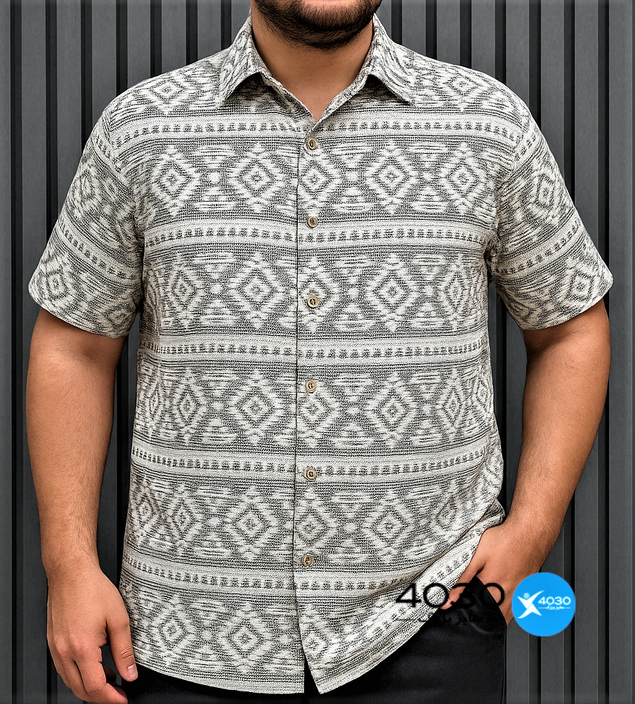 پیراهن کنفی آستین کوتاه اورجینال سایزبزرگ ( 2706 ) - Image 2