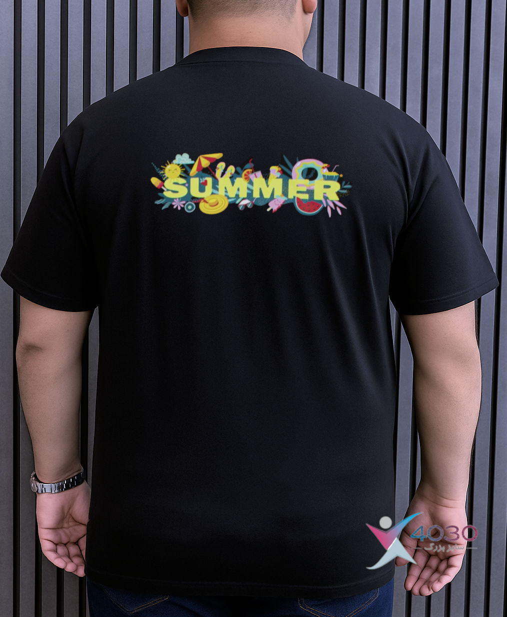 تیشرت SUMMER پشت طرح دار سایزبزرگ ( 655 ) - Image 2