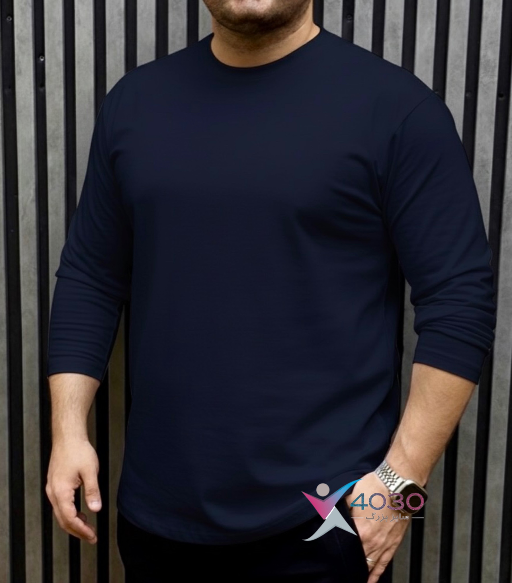 تیشرت بیسیک آستین بلند سایزبزرگ ( 320 ) - Image 7