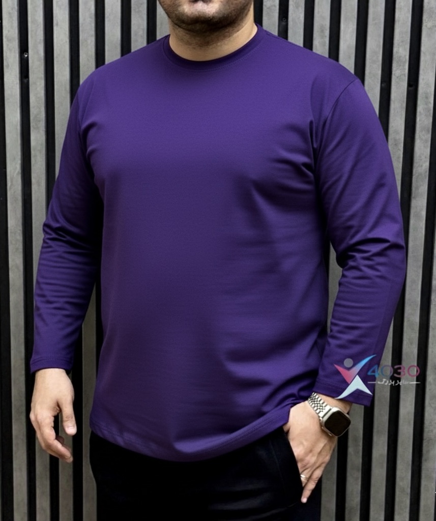 تیشرت بیسیک آستین بلند سایزبزرگ ( 320 ) - Image 5