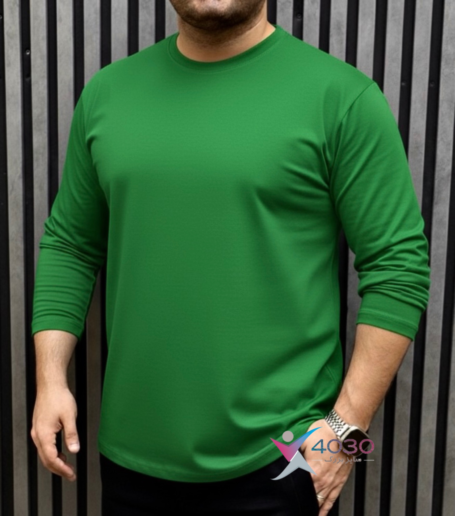 تیشرت بیسیک آستین بلند سایزبزرگ ( 320 ) - Image 10