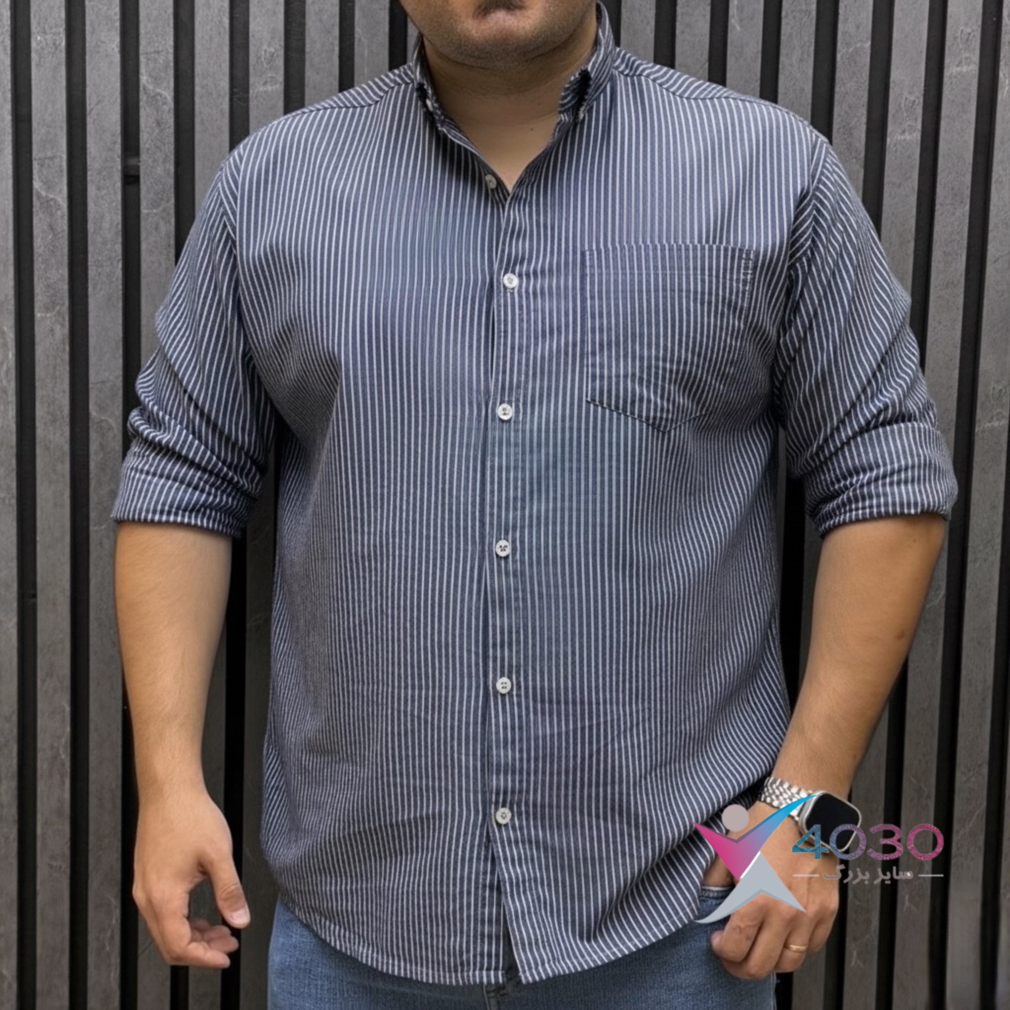 پیراهن راه راه Bonetti سایزبزرگ ( 2729 ) - Image 3