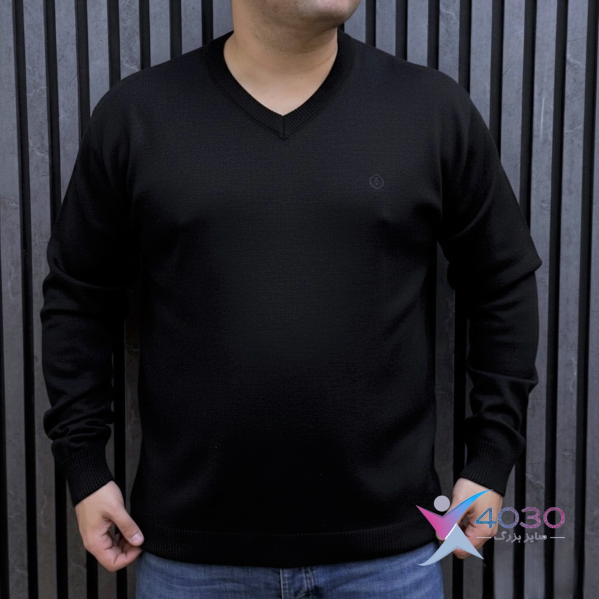 بلوز بافت یقه هفت سایزبزرگ ( 5258 ) - Image 4