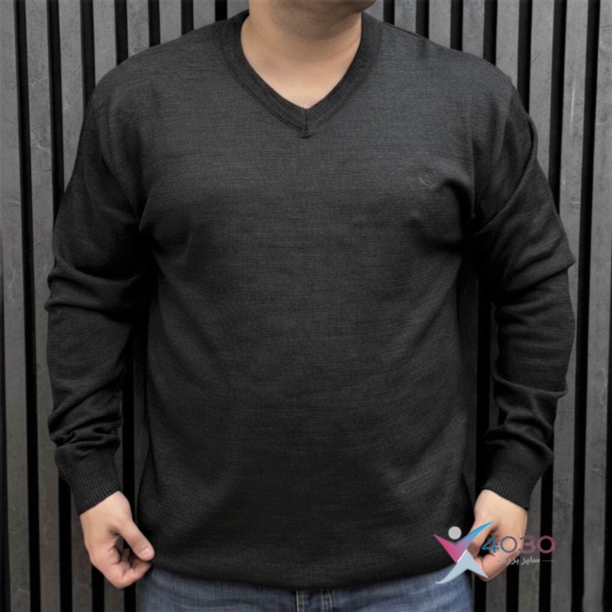 بلوز بافت یقه هفت سایزبزرگ ( 5258 ) - Image 3