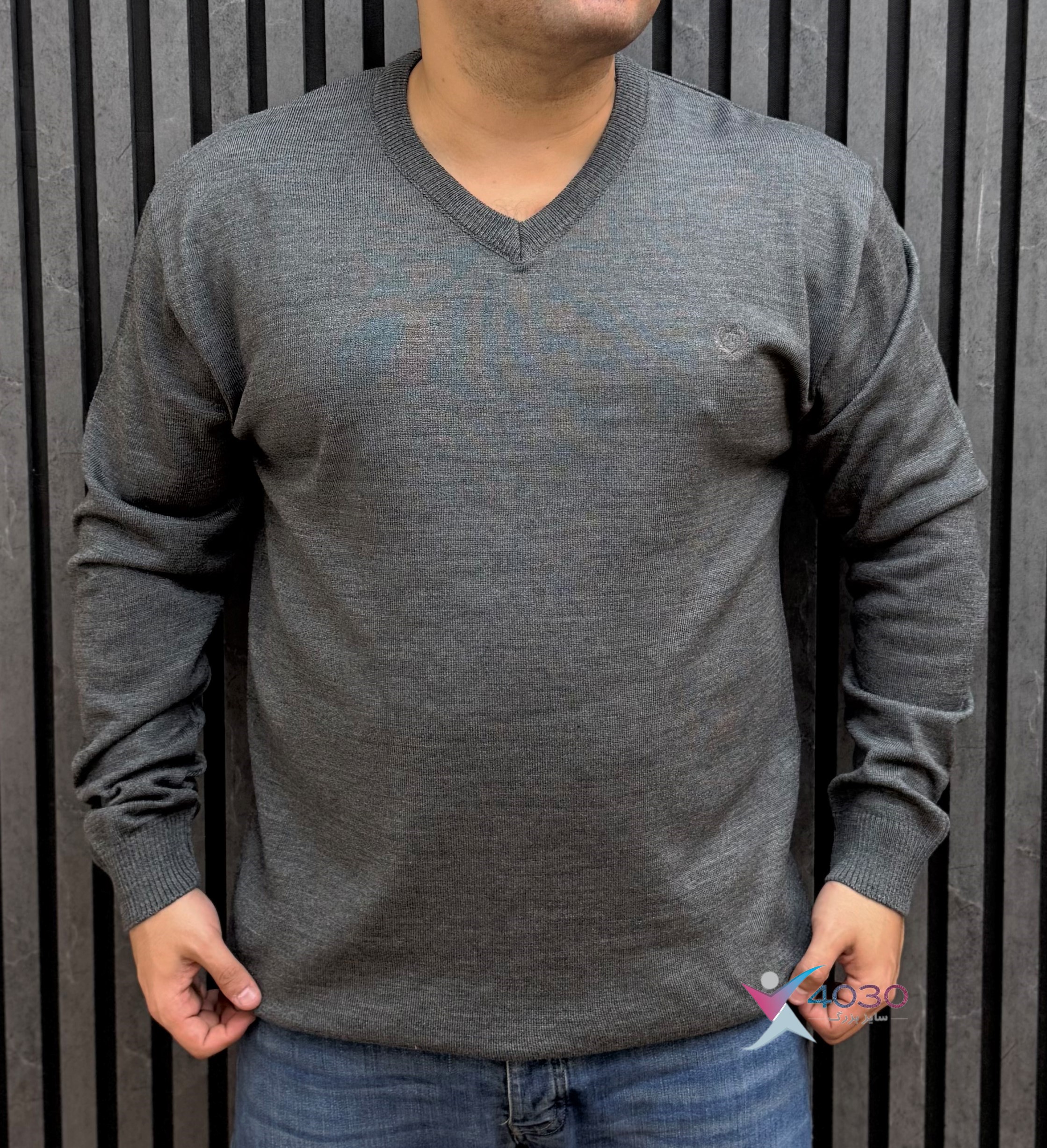 بلوز بافت یقه هفت سایزبزرگ ( 5258 ) - Image 2