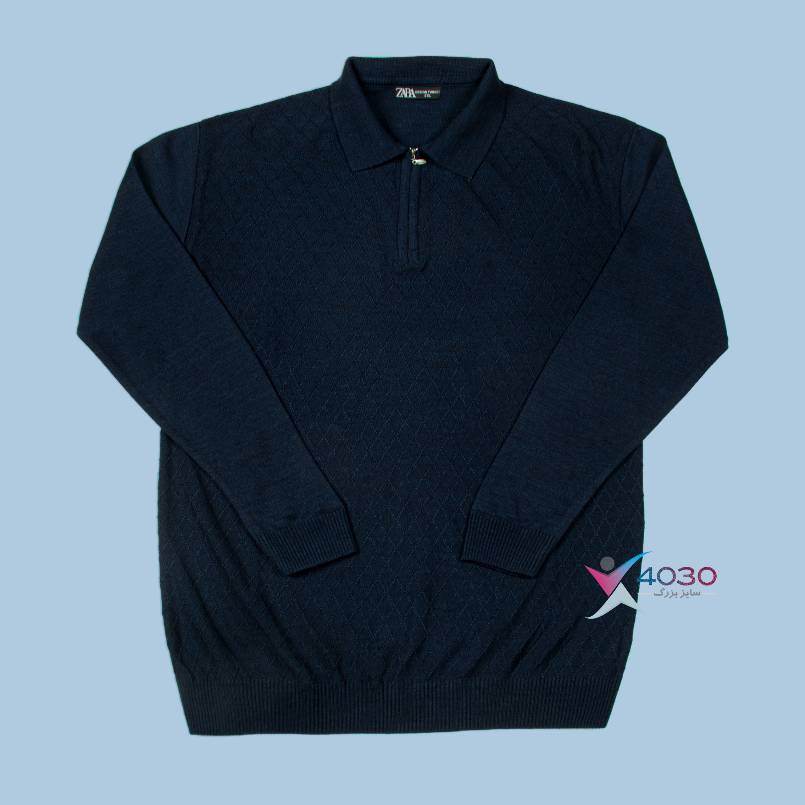 بلوز بافت نیم زیپ ZARA سایزبزرگ ( 5296 ) - Image 16