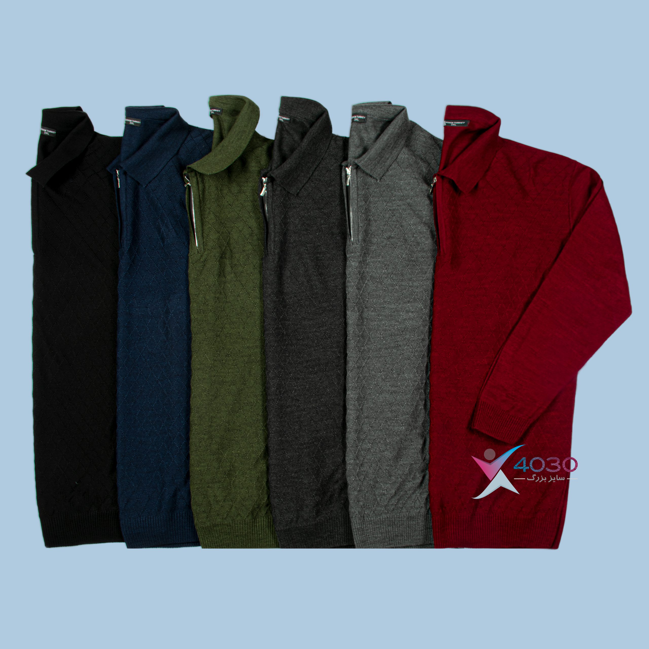 بلوز بافت نیم زیپ ZARA سایزبزرگ ( 5296 )